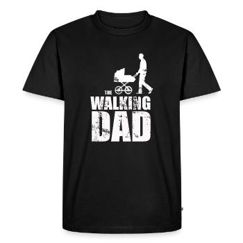 Le papa qui marche - T-shirt Premium bio Homme - noir - Devant - Nico (187cm)