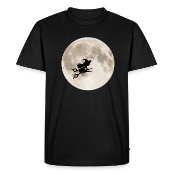 Salon de coiffure Halloween lune nuit Walpurgis - T-shirt Premium bio Homme - noir - Devant - Nico (187cm)