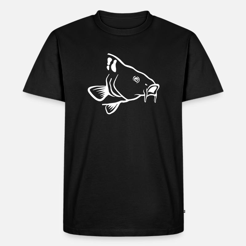 Karpfen - Männer Premium Bio T-Shirt - Schwarz