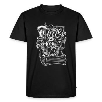 Time is Money - blanc - T-shirt Premium bio Homme - noir - Devant - Nico (187cm)