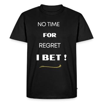 I bet! - Men's Premium Organic T-Shirt - black - Front - Nico (187cm)