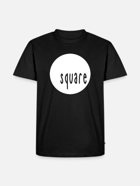 Square circle - Men's Premium Organic T-Shirt - black