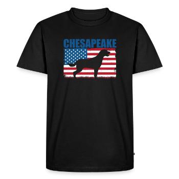 Retriever de la baie de Chesapeake - T-shirt Premium bio Homme - noir - Devant - Nico (187cm)