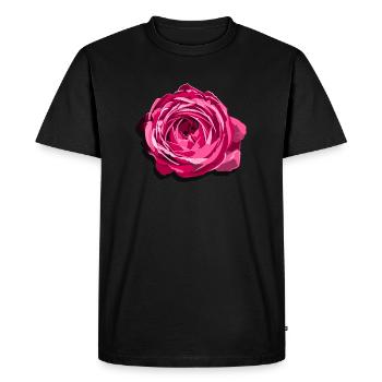 Blossom of a Red Rose - Men's Premium Organic T-Shirt - black - Front - Nico (187cm)