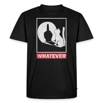 Whatever Middle Finger Cats Shadow - Men's Premium Organic T-Shirt - black - Front - Nico (187cm)