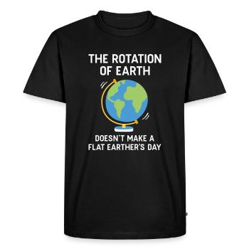 Journée de terre plate - T-shirt Premium bio Homme - noir - Devant - Nico (187cm)