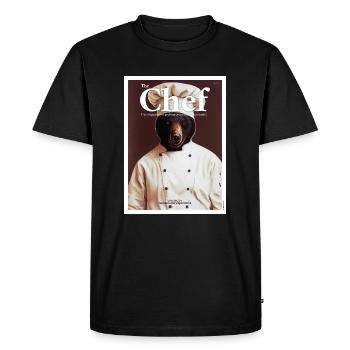 Bear as a chef - Men's Premium Organic T-Shirt - black - Front - Nico (187cm)