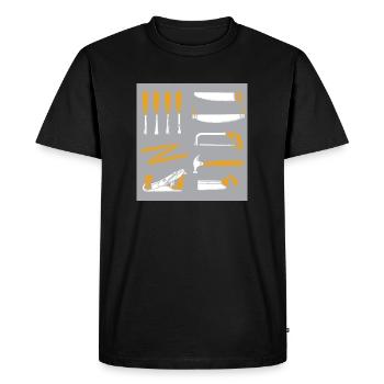 Types of woodworking tools - Men's Premium Organic T-Shirt - black - Front - Nico (187cm)