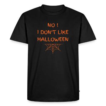 Anti halloween humour Je n'aime pas Halloween - T-shirt Premium bio Homme - noir - Devant - Nico (187cm)