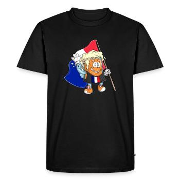 Fan de bière de France - T-shirt Premium bio Homme - noir - Devant - Nico (187cm)