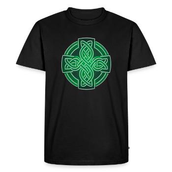Croix celte grand design - T-shirt Premium bio Homme - noir - Devant - Nico (187cm)