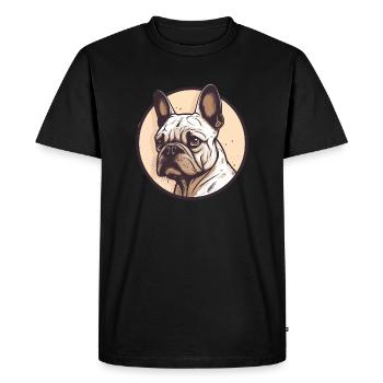 French Bulldog, Frenchie, Puppy - Men's Premium Organic T-Shirt - black - Front - Nico (187cm)