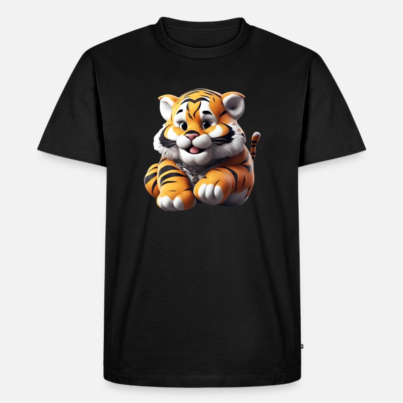Tigerkind - Männer Premium Bio T-Shirt - Schwarz