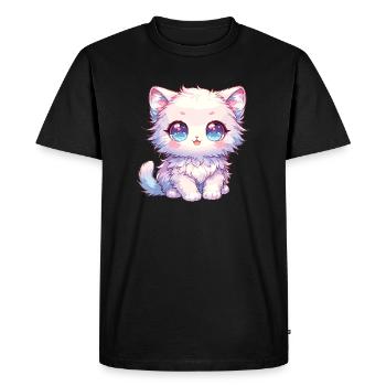 Anime Bébé Chat - T-shirt Premium bio Homme - noir - Devant - Nico (187cm)