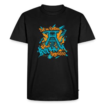 Bochum - Männer Premium Bio T-Shirt - Schwarz - Vorne - Nico (187cm)