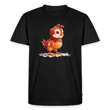Puce - T-shirt Premium bio Homme - noir - Devant - Nico (187cm)