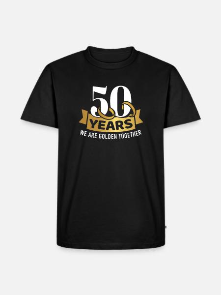 Golden wedding - Men's Premium Organic T-Shirt - black