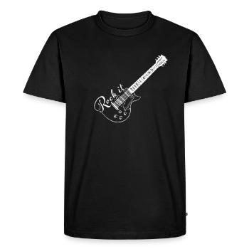 Guitare e-guitare - Rock it guitar - T-shirt Premium bio Homme - noir - Devant - Nico (187cm)