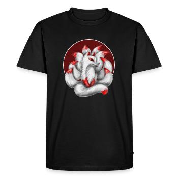 Renard à neuf queues - T-shirt Premium bio Homme - noir - Devant - Nico (187cm)