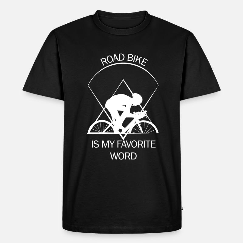 Rennrad - Männer Premium Bio T-Shirt - Schwarz