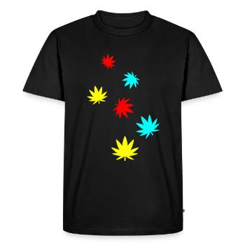 Hemp Leaf Icon - Men's Premium Organic T-Shirt - black - Front - Nico (187cm)