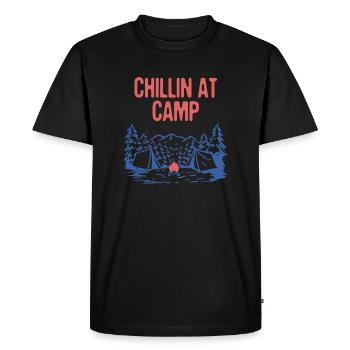 Chillin at Camp Summer Camping Tropical Camper - Men's Premium Organic T-Shirt - black - Front - Nico (187cm)