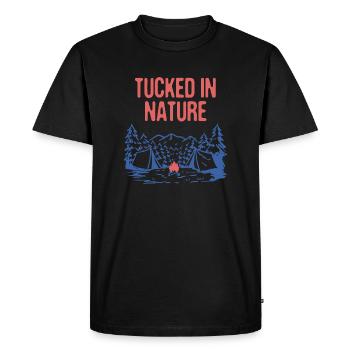 Tucked in Nature Camping Wildlife Camper Outdoor - Men's Premium Organic T-Shirt - black - Front - Nico (187cm)
