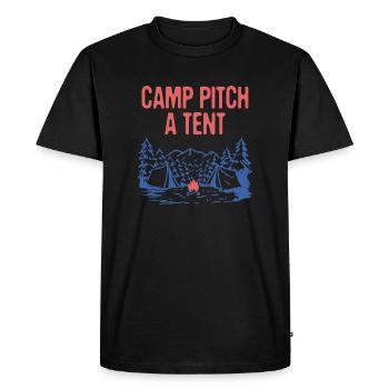 Camp Emplacement une tente Camping d’été Camping Tropical Camper - T-shirt Premium bio Homme - noir - Devant - Nico (187cm)