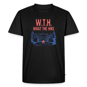 WTH What The Hike Mountain Hiking Summit Hiker - Men's Premium Organic T-Shirt - black - Front - Nico (187cm)
