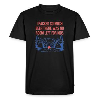 J’ai emballé tellement de bière Drôle Camping Humour Camper - T-shirt Premium bio Homme - noir - Devant - Nico (187cm)