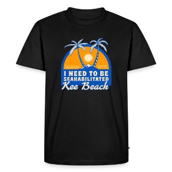 I Need To Be Seahabilitated Kee Beach Summer - Men's Premium Organic T-Shirt - black - Front - Nico (187cm)