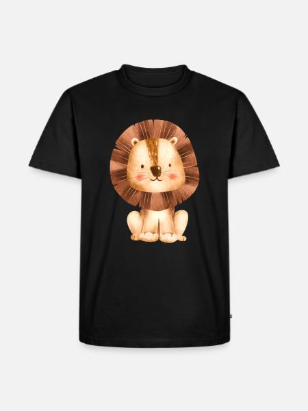 mignon petit lion - T-shirt Premium bio Homme - noir