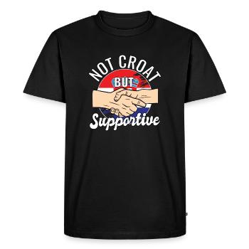 Pas croate mais voyageur de pays de soutien Croatie - T-shirt Premium bio Homme - noir - Devant - Nico (187cm)