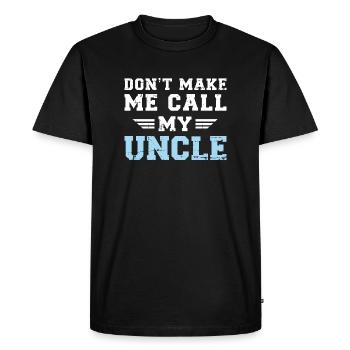 uncle - Men's Premium Organic T-Shirt - black - Front - Nico (187cm)