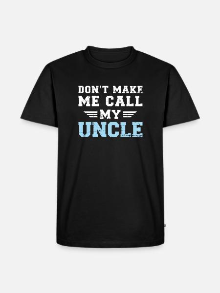 uncle - Men's Premium Organic T-Shirt - black