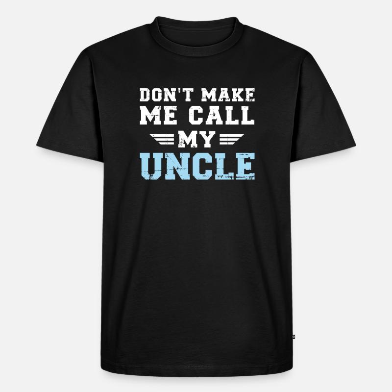 Onkel - Männer Premium Bio T-Shirt - Schwarz
