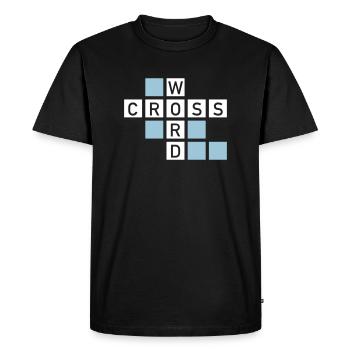 Mots croisés - T-shirt Premium bio Homme - noir - Devant - Nico (187cm)