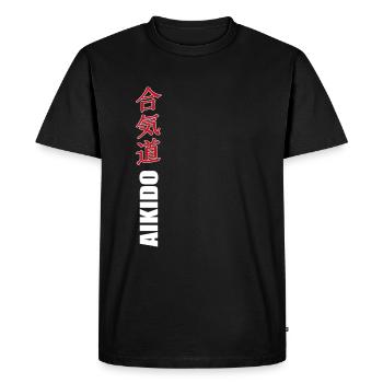 Aïkido - T-shirt Premium bio Homme - noir - Devant - Nico (187cm)