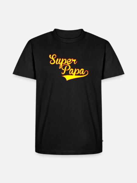 super papa - Men's Premium Organic T-Shirt - black