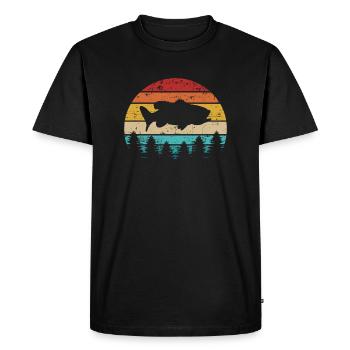 perche - T-shirt Premium bio Homme - noir - Devant - Nico (187cm)