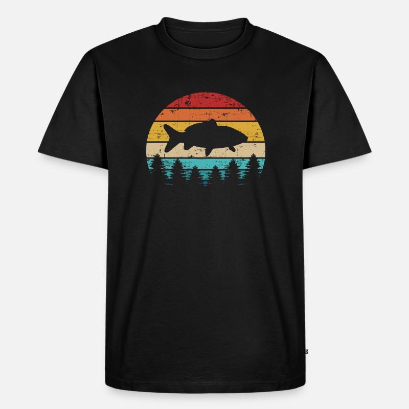 Karpfen - Männer Premium Bio T-Shirt - Schwarz