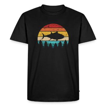 tuna - Men's Premium Organic T-Shirt - black - Front - Nico (187cm)