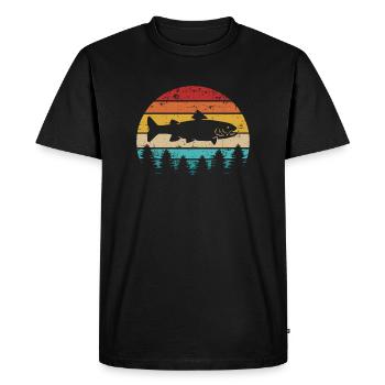 Truite - T-shirt Premium bio Homme - noir - Devant - Nico (187cm)