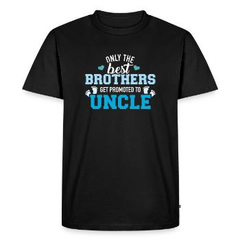 oncle - T-shirt Premium bio Homme - noir - Devant - Nico (187cm)