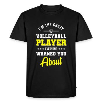 Volleyball Player Training Team - Men's Premium Organic T-Shirt - black - Front - Nico (187cm)