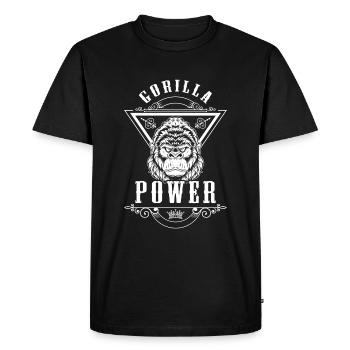 Singe Silverback Fitness - T-shirt Premium bio Homme - noir - Devant - Nico (187cm)