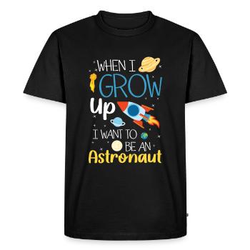 Espace Espace SpaceShip Planet - T-shirt Premium bio Homme - noir - Devant - Nico (187cm)
