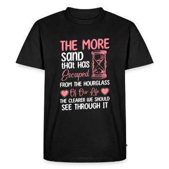 Entreprise d’amitié de sable de sablier - T-shirt Premium bio Homme - noir - Devant - Nico (187cm)