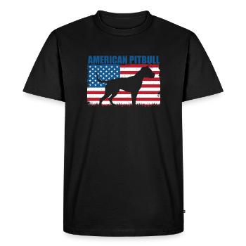 American Pit Bull Terrier - T-shirt Premium bio Homme - noir - Devant - Nico (187cm)