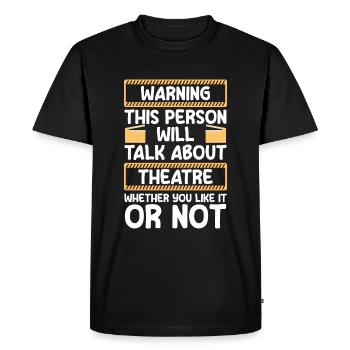 Actress Rehearsal Drama Club - Men's Premium Organic T-Shirt - black - Front - Nico (187cm)